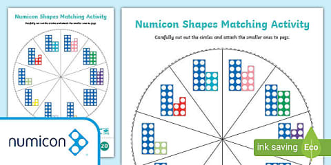 Numicon Shapes Matching Pegs Numbers 1-10 Activity